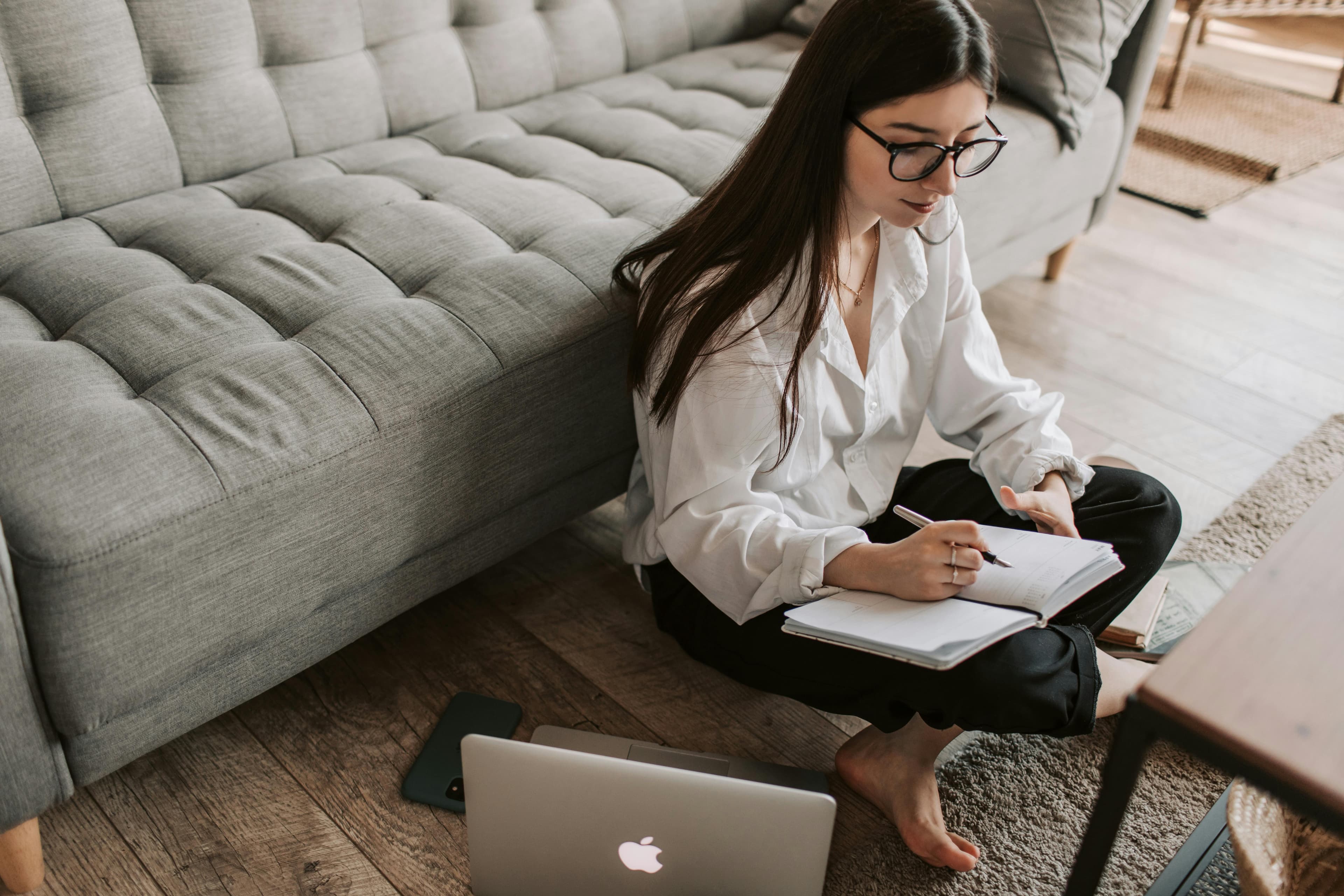 Girl working on laptop